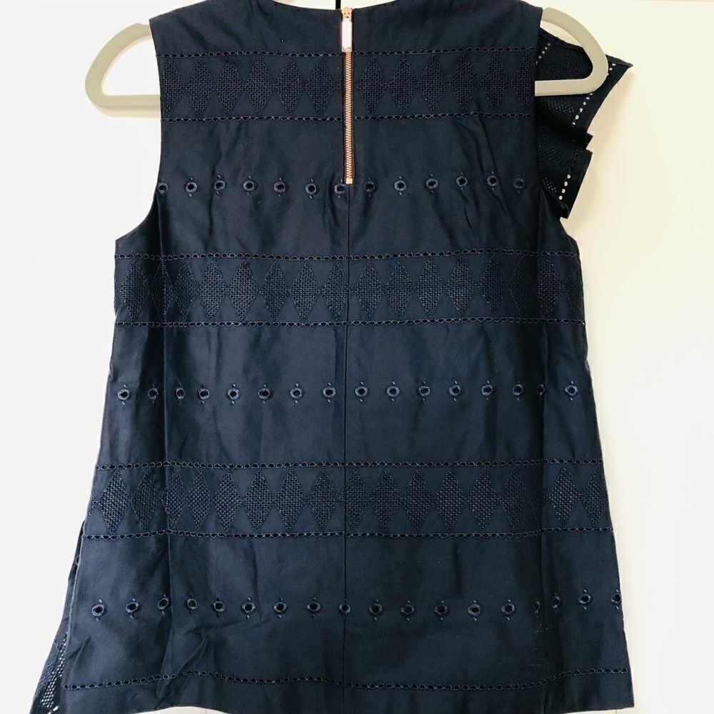 NWT: Ted Baker Forelli Ruffle Embroidered Top‎ - Picture 4 of 15